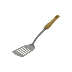 Spatule perforée B bois inox