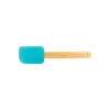 Spatule silicone bleu manche bois enfant