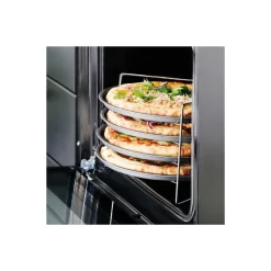 Support avec 4 plaques à pizza acier antiadhésif