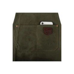 Tablier coton waxé N°515 vert olive