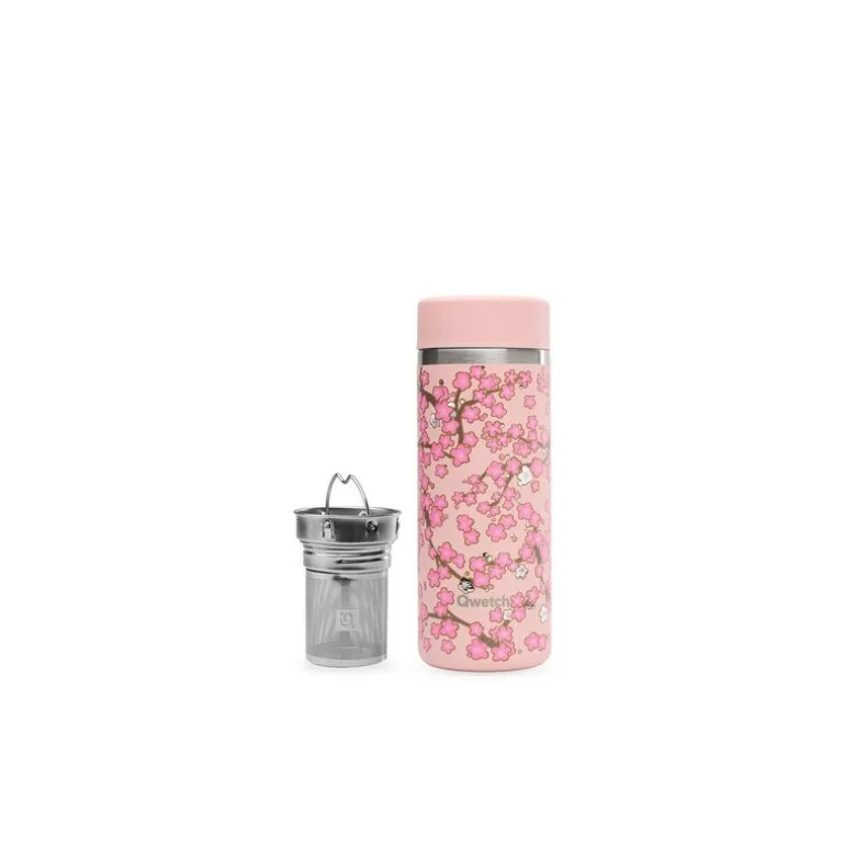 Théière isotherme avec filtre Flowers pastel rose 40 cl