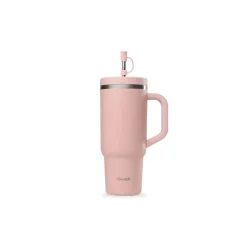Travel cup isotherme bouchon étanche rose pastel 90 cl