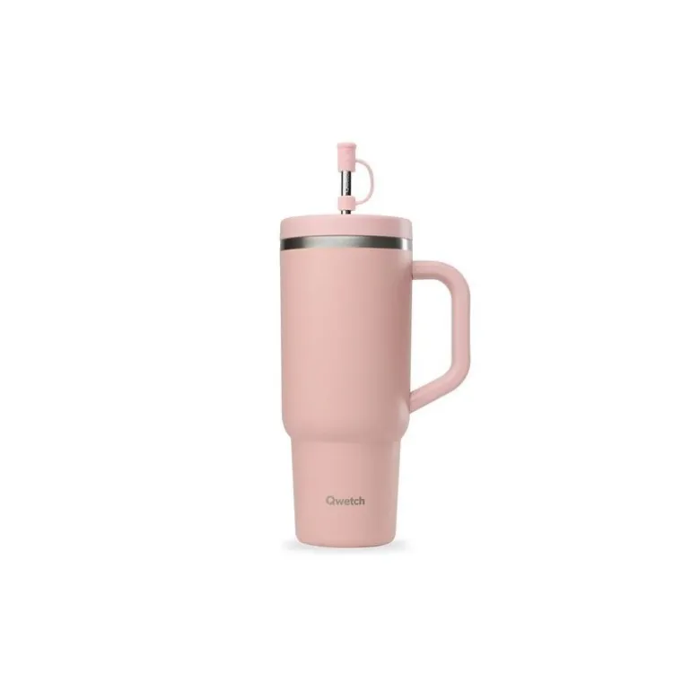 Travel cup isotherme bouchon étanche rose pastel 90 cl