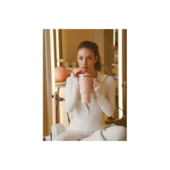 Travel cup isotherme bouchon étanche rose pastel 90 cl