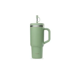 Travel cup isotherme bouchon étanche vert tilleul 90 cl