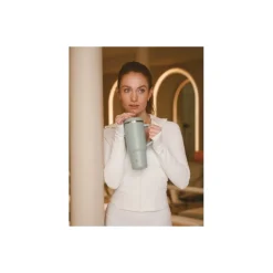 Travel cup isotherme bouchon étanche vert tilleul 90 cl
