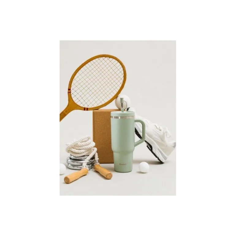 Travel cup isotherme bouchon étanche vert tilleul 90 cl