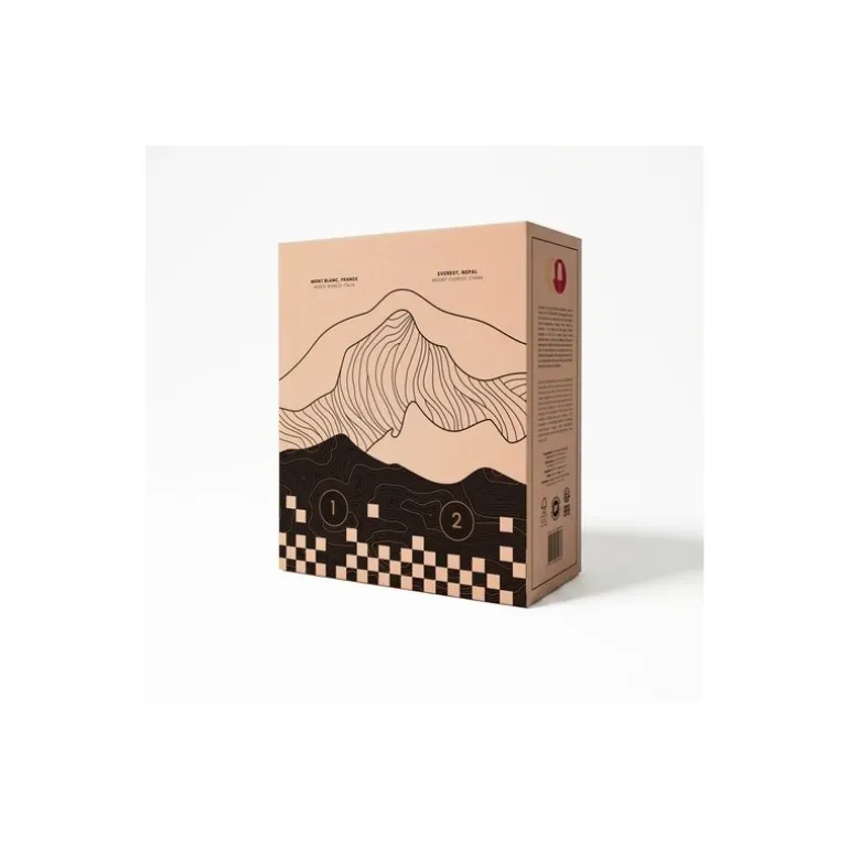Verre a vin Topographic Mont blanc et Mont Everest - par 2