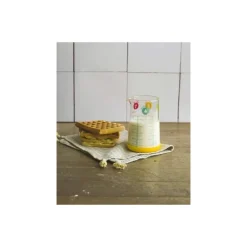 Verre doseur avec base silicone jaune 0,5 l
