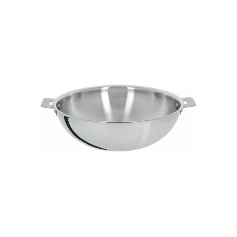 Wok inox Cristel Casteline 28 cm poignée amovible
